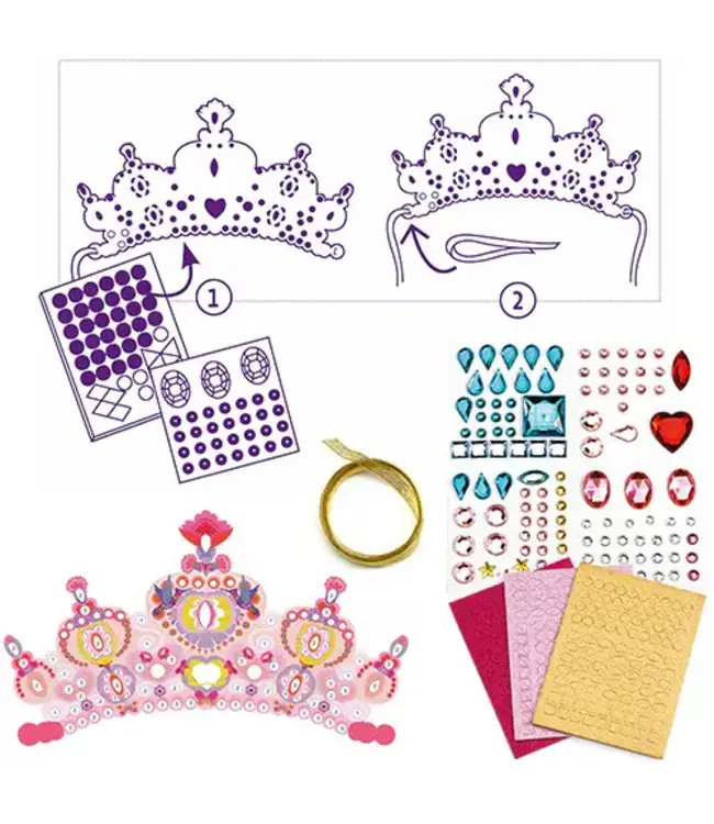 DJECO 4 diademen als een prinses DIY