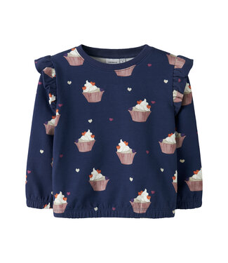 Name it mini Nummer 23 Kinder Sweater - Cupcakes