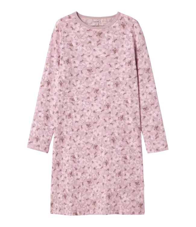 Name it mini 13237034 - NKFNIGHTGOWN LS MAUVE FLOWER