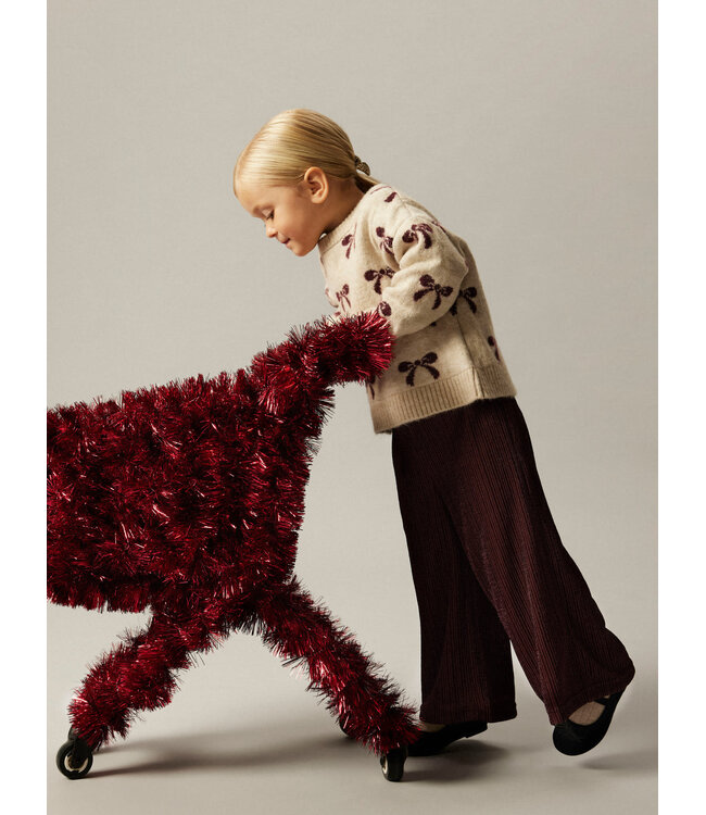 Name it mini 13222823 NMFRISILK WIDE PANT BURGUNDY