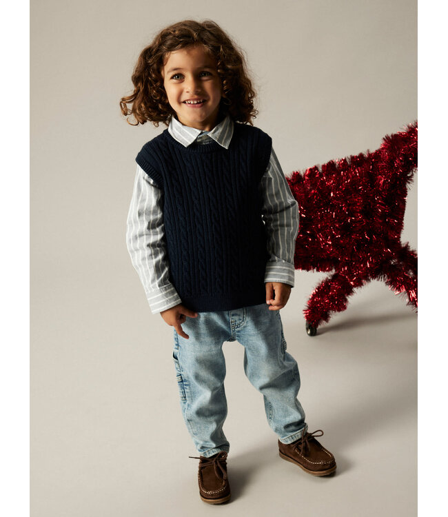 Name it mini 13222842 NMMREKID SHIRT  Thin Stripe Flintstone