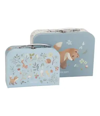 Little Dutch Kofferset - Blauw - Forest Friends 2 stuks 20x25x8,9 cm