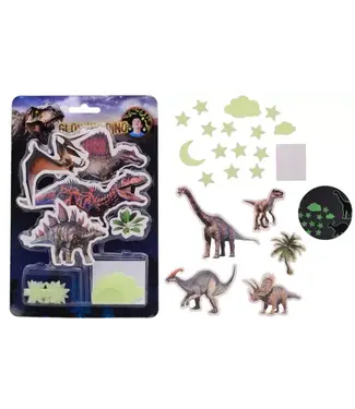 Piraten & Prinsessen Glow in the dark dino muurstickers
