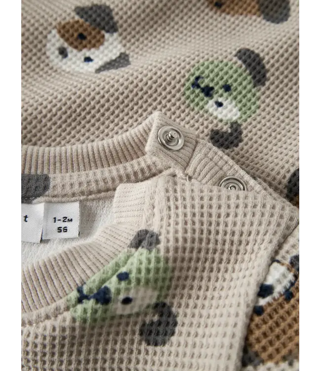 Name it baby 13251610 - NBMTIMM LS O-NECK - Pumice Stone