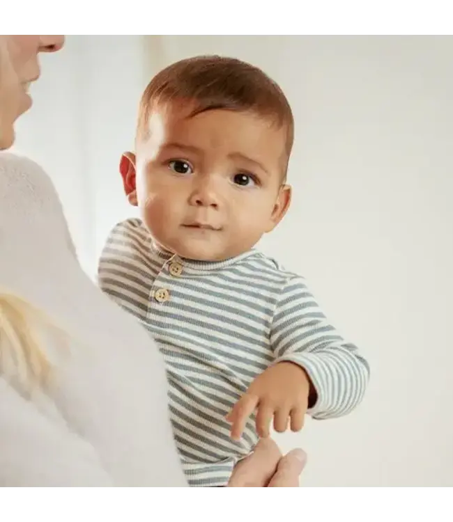 Little Dutch Shirt lange mouw - Blauw - Forest Friends - Stripe