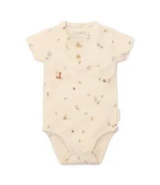 Little Dutch Romper korte mouw - Zand - Forest Friends
