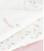 Petit Bateau Set 3 babyrompertjes katoen print en korte mouw