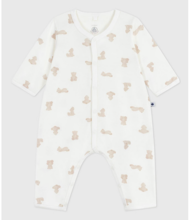Petit Bateau Katoenen babypyjama zonder voetjes beertjesprint