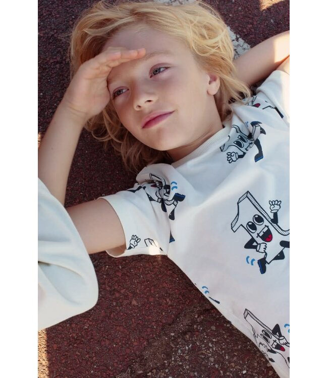 Sturdy 71700478 T-shirt AOP - Run the Day Offwhite