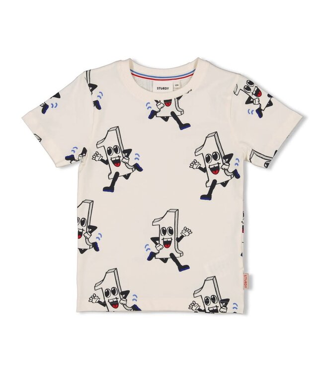 Sturdy 71700478 T-shirt AOP - Run the Day Offwhite