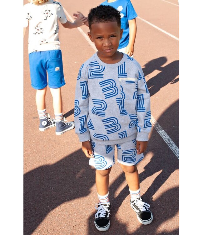 Sturdy 72100177 Short AOP - Run the Day Grijs melange