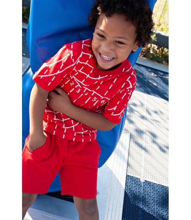 Sturdy 71700486 T-shirt AOP - Run the Day Rood