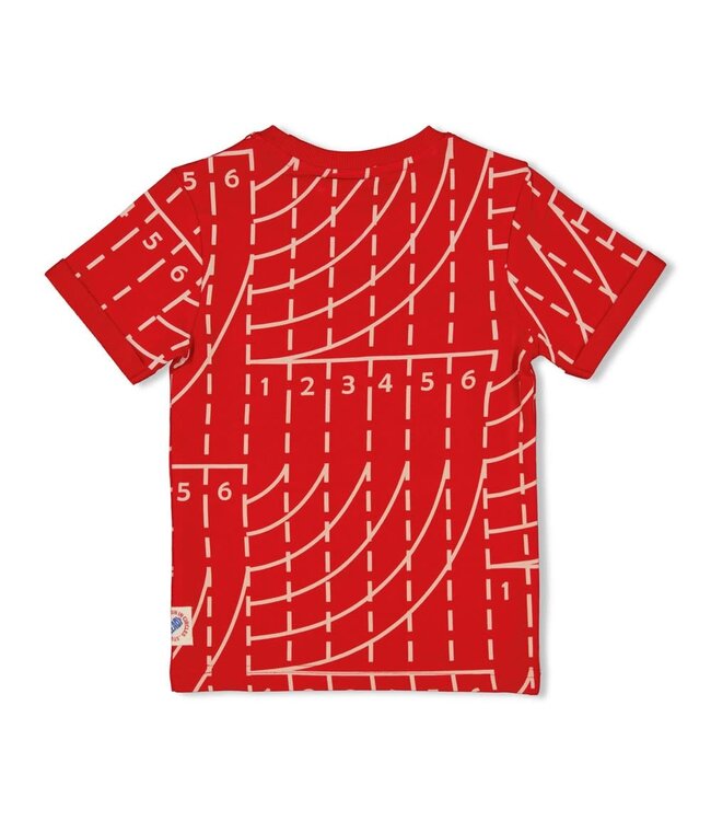 Sturdy 71700486 T-shirt AOP - Run the Day Rood