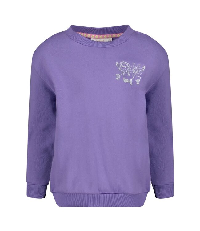 Jubel 91600458 Sweater met backprint - Rolling into Spring Paars