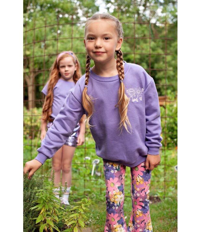 Jubel 91600458 Sweater met backprint - Rolling into Spring Paars