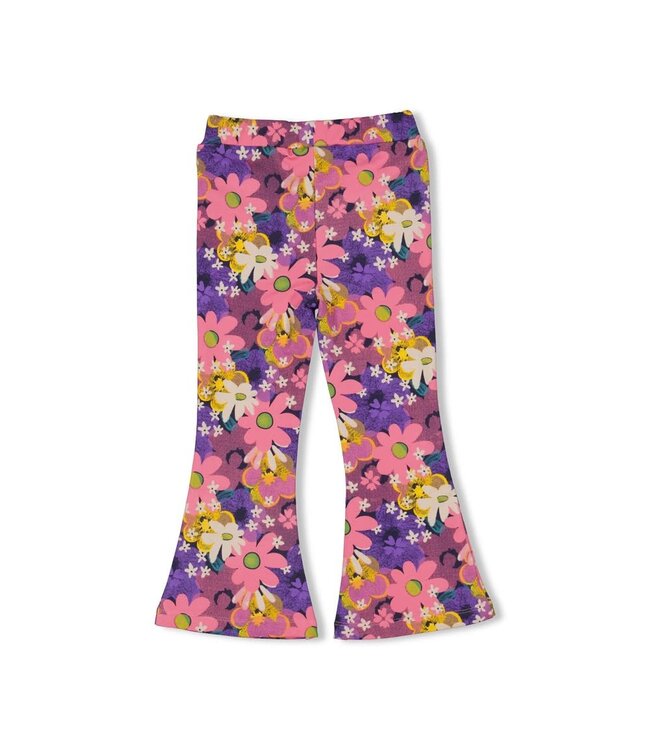 Jubel 92200503 Flared broek AOP - Rolling into Spring Roze