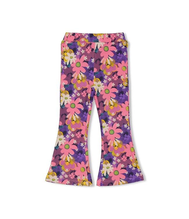 Jubel 92200503 Flared broek AOP - Rolling into Spring Roze