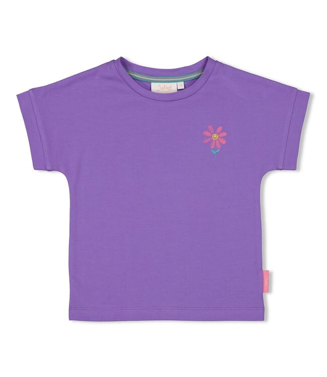 Jubel 91700426 T-shirt met backprint - Rolling in to Spring Paars