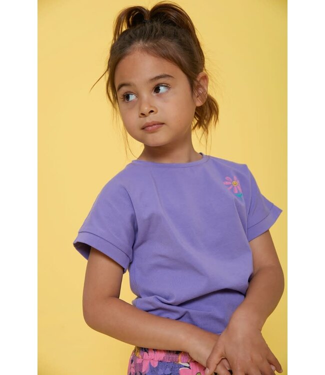 Jubel 91700426 T-shirt met backprint - Rolling in to Spring Paars