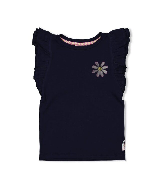 Jubel 91700425 T-shirt ruches - Rolling in to Spring Marine