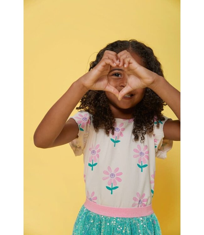 Jubel 91700427 T-shirt AOP - Rolling into Spring Offwhite