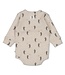 Feetje 50200253 Wikkelromper rib AOP - Sea Sweeties Offwhite melange