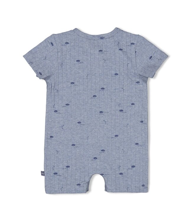 Feetje 51100101 Kort pakje rib AOP - Blue Ocean Blauw melange