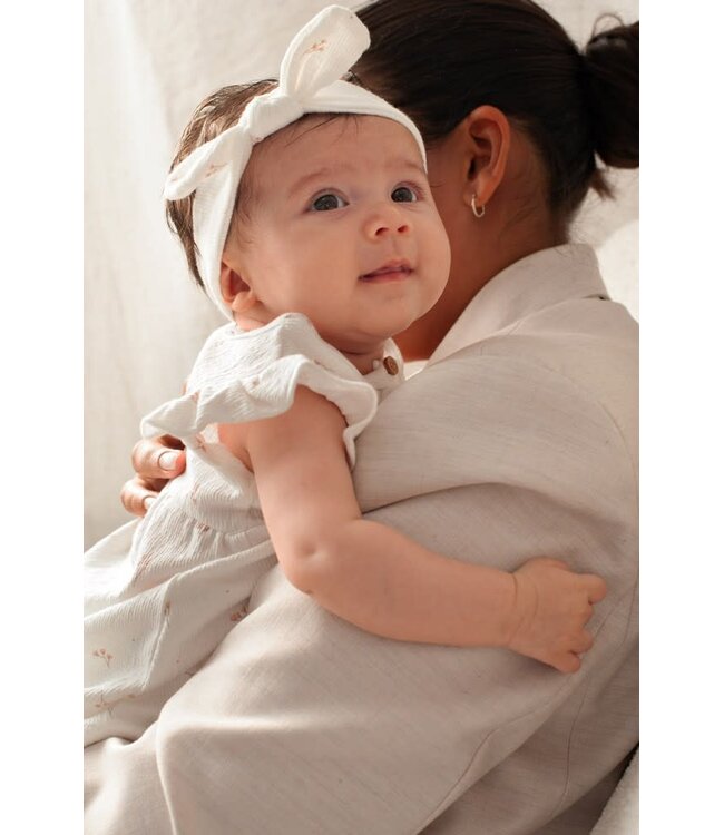 Feetje 51400579 Jurk crinkle AOP k/m - Delicate Flower Offwhite