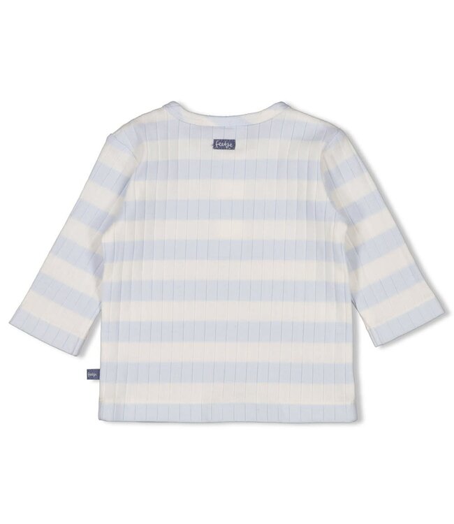 Feetje 51602722 Longsleeve rib met streep - Blue Ocean