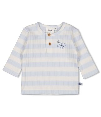 Feetje 51602722 Longsleeve rib met streep - Blue Ocean