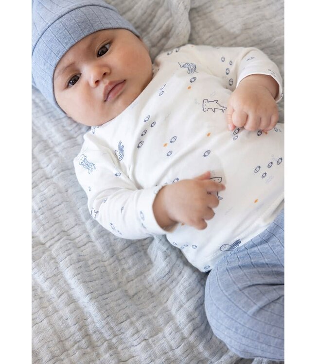 Feetje 52202493 Broek rib - Blue Ocean