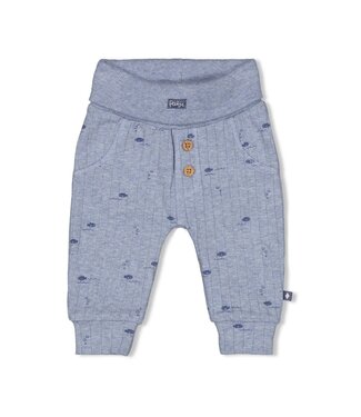 Feetje 52202495 Broek rib AOP - Blue Ocean