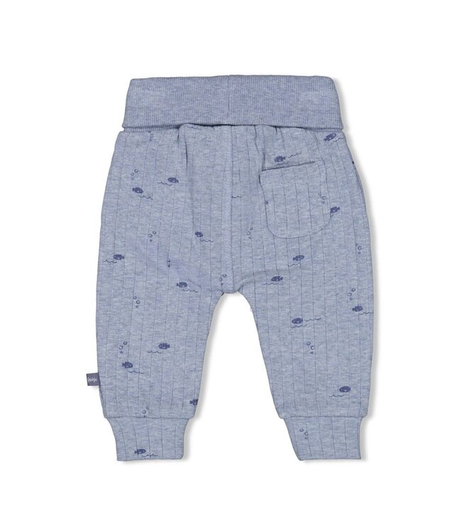 Feetje 52202495 Broek rib AOP - Blue Ocean