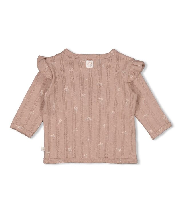 Feetje 51602726 Overslagshirt pointelle rib AOP - Delicate Flower