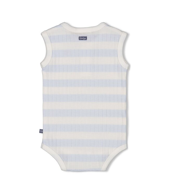 Feetje 50200257 Romper rib met streep k/m - Blue Ocean