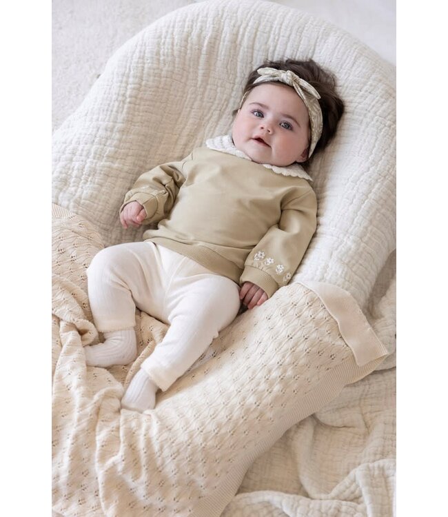 Feetje 51602702 Sweater met kraag relaxed fit - Let Your Dreams Blossom Groen