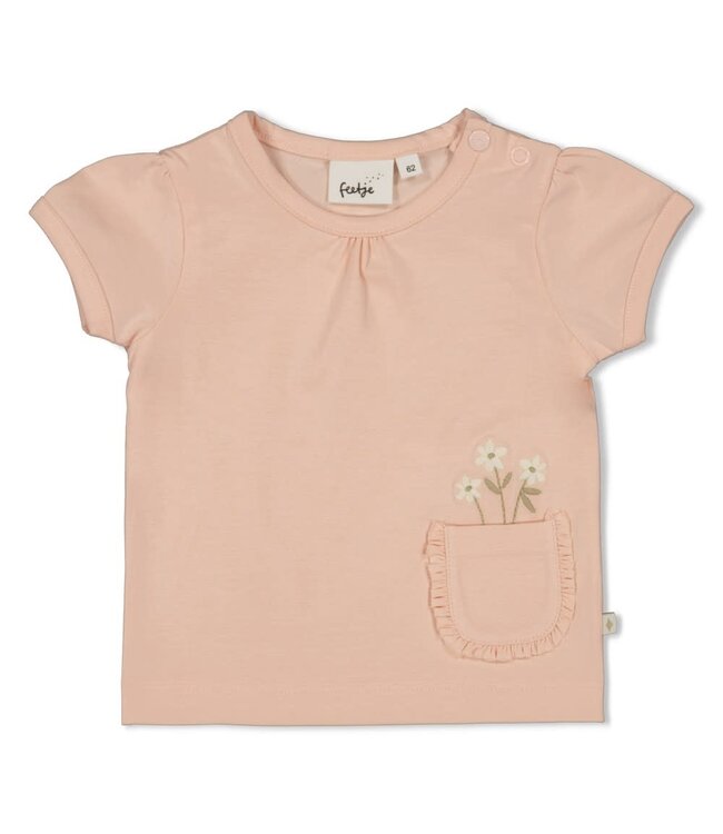 Feetje 51700975 T-shirt - Let Your Dreams Blossom Perzik