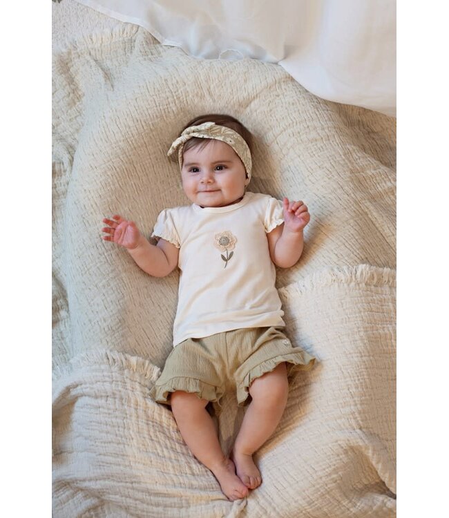 Feetje 52100455 Short crinkle ruches AOP - Let Your Dreams Blossom Groen