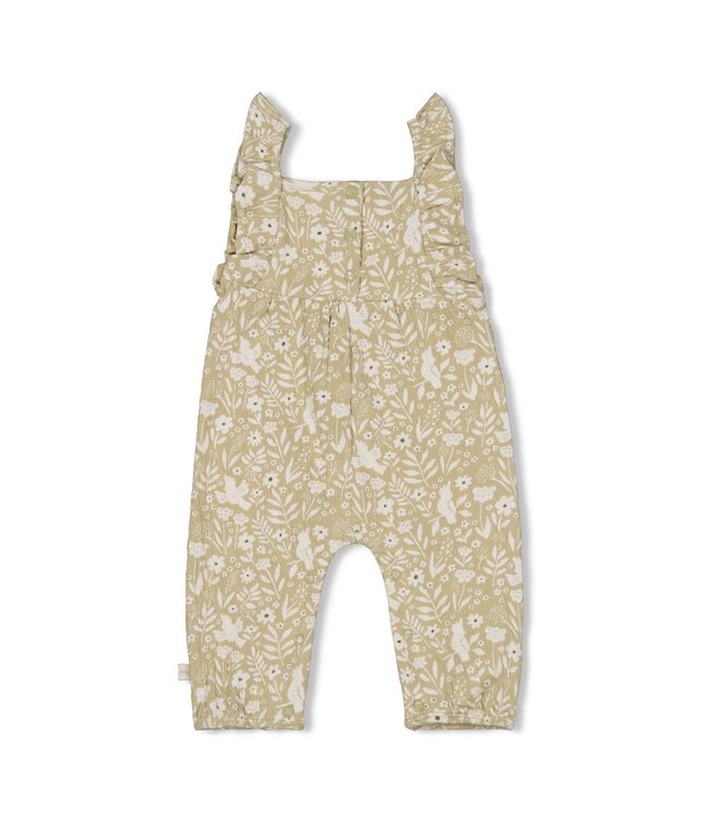 Feetje 52000135 Jumpsuit crinkle AOP - Let Your Dreams Blossom Groen