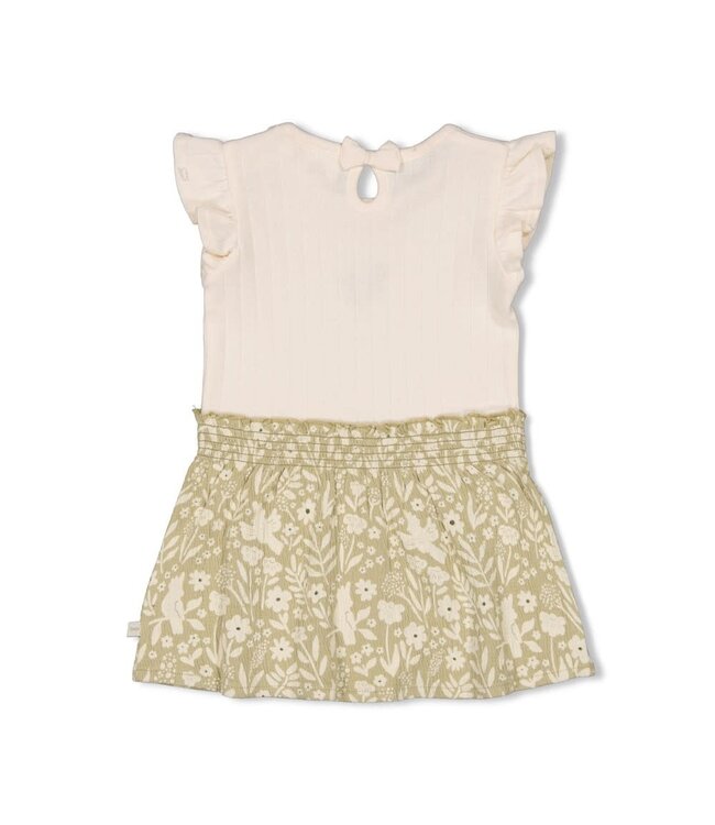 Feetje 51400573 Jurk AOP k/m - Let Your Dreams Blossom Groen