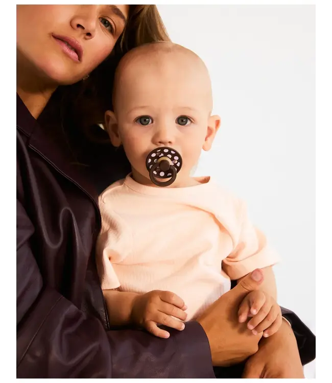 BIBS Pacifier Studio Colour 2 PACK Polka Latex Ivory/Black