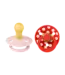 BIBS Pacifier Studio Colour 2 PACK Polka Latex Blossom/Candy Apple