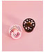 BIBS Pacifier Studio Colour 2 PACK Polka Latex Baby Pink/Mocha
