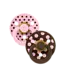 BIBS Pacifier Studio Colour 2 PACK Polka Latex Baby Pink/Mocha