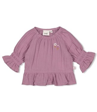 Feetje Longsleeve Ruches Flower Ranch Violet