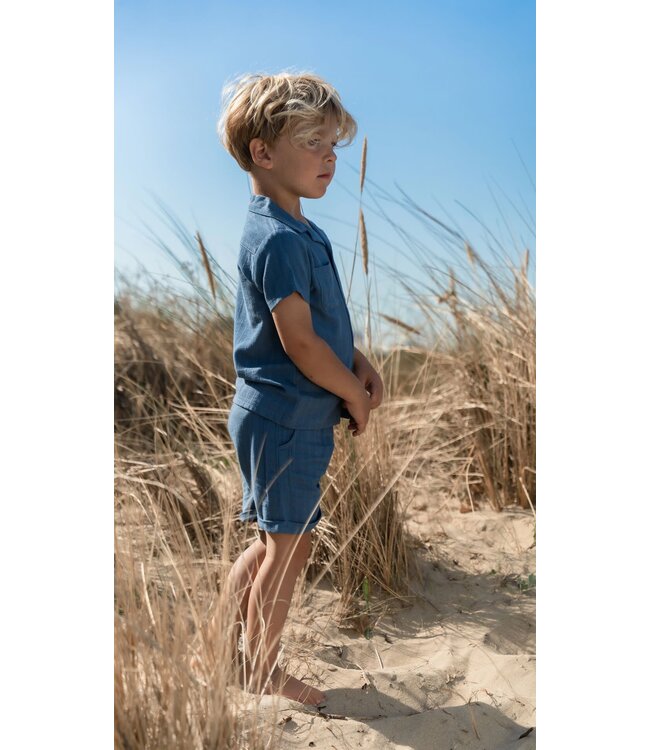 Little Dutch CL260216 Blouse korte mouw Indigo