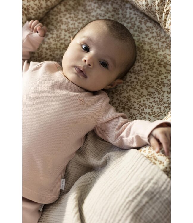 Noppies Rib tee longsleeve rose smoke 34N0013