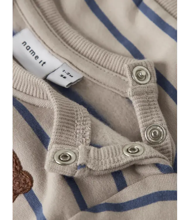 Name it baby NBMDADDEL LS SWEAT 13253573 Chateau Gray