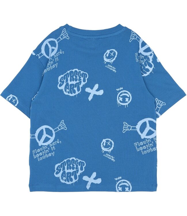 The New TN6924 TNSpencer OS S_S Tee True Blue AOP