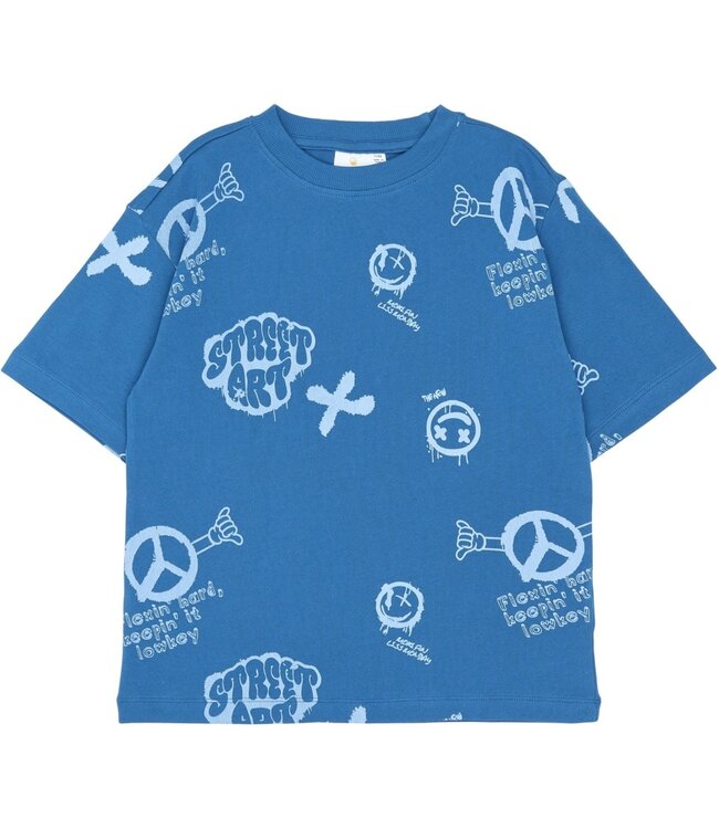 The New TN6924 TNSpencer OS S_S Tee True Blue AOP